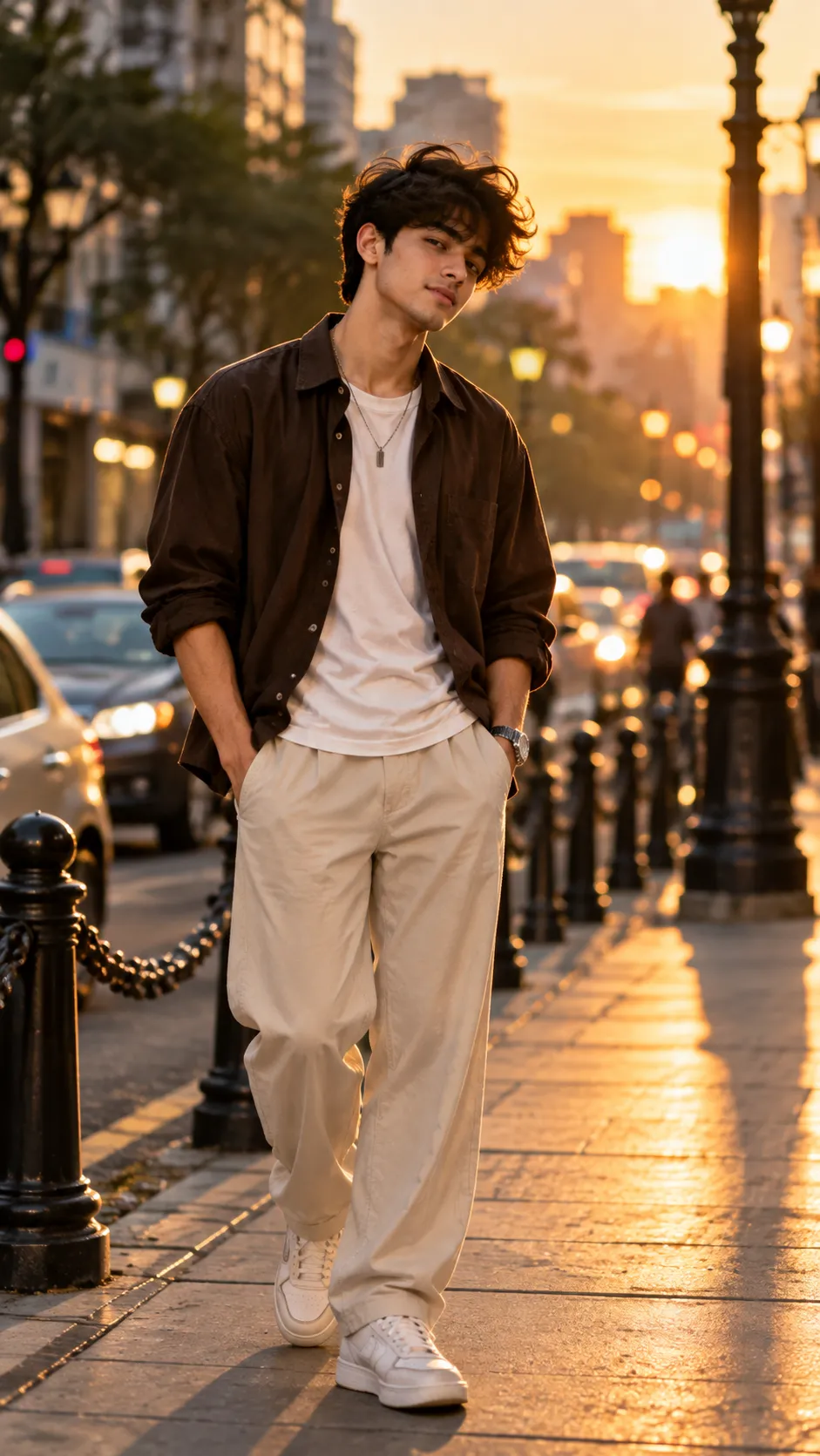Cinematic portrait of a man outdoors